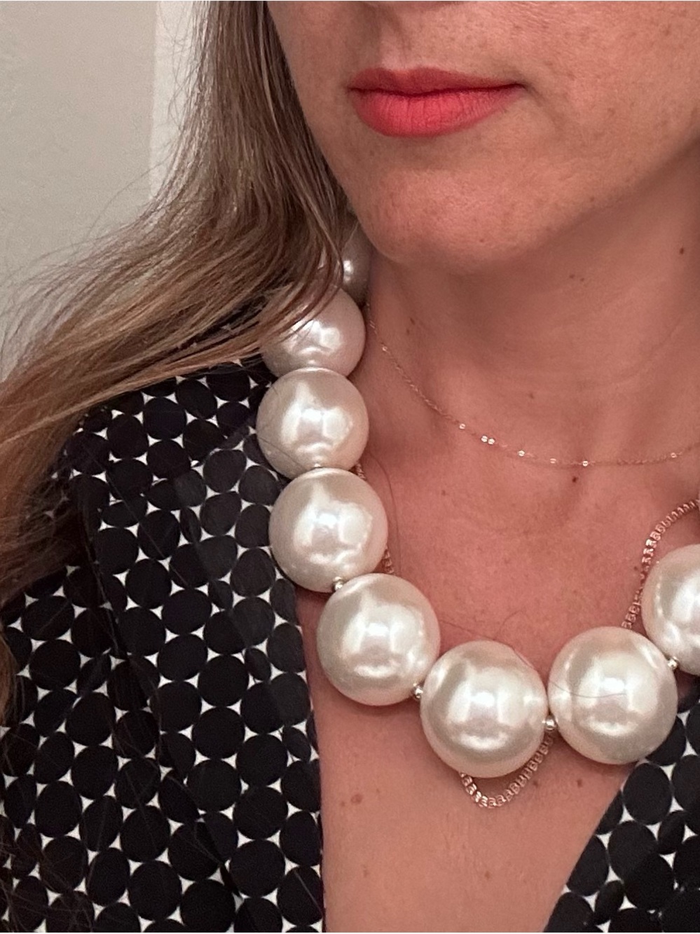 Classic Large White Pearl Statement Necklace